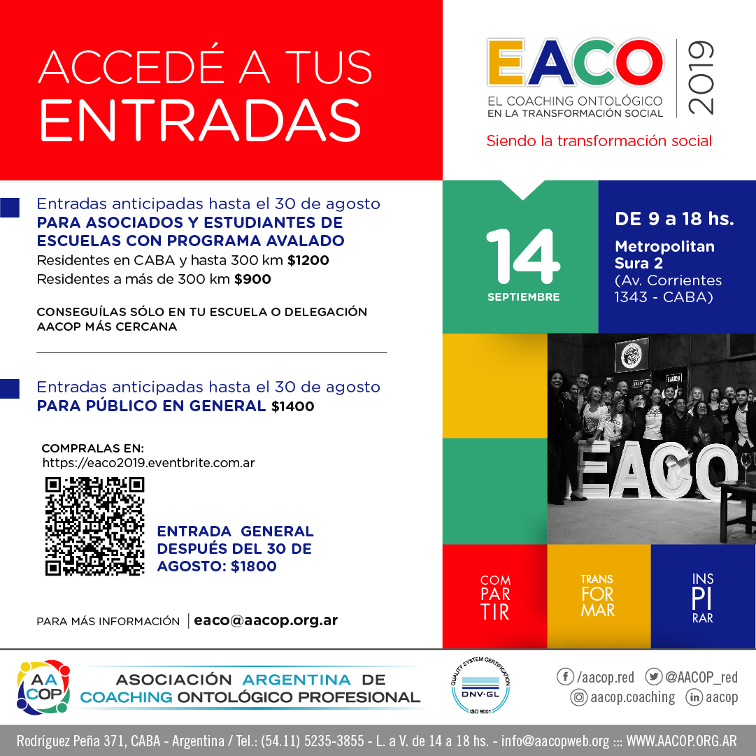 Accedé a tus entradas de EACO 2019 | imagen